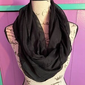 Elegant Black Infinity Scarf